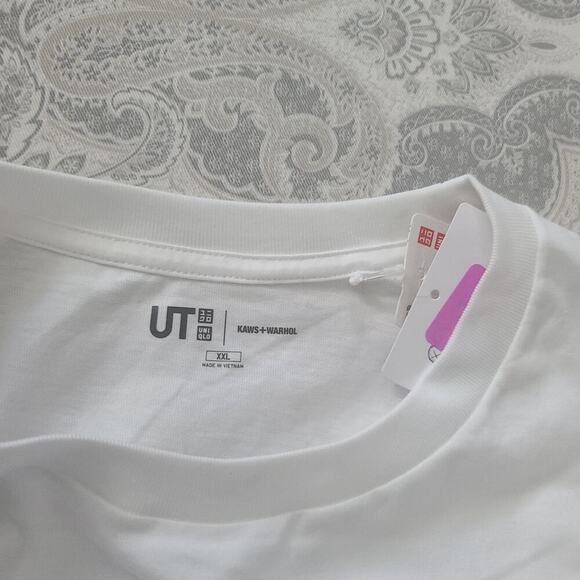 Kaws + Warhol cookie monster tshirt white Size XXL Uniqlo Limited edition - Picture 5 of 6